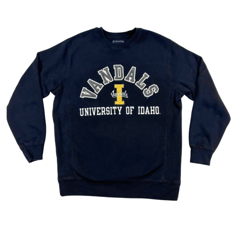 University of Idaho "Vandals" Crew Neck Sweatshirt in Black Size Small